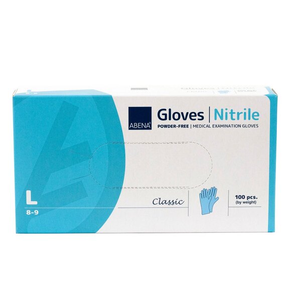Abena Classic Nitrile Gloves Size L Case (Powder&Latex Free) - Picture 9 of 9
